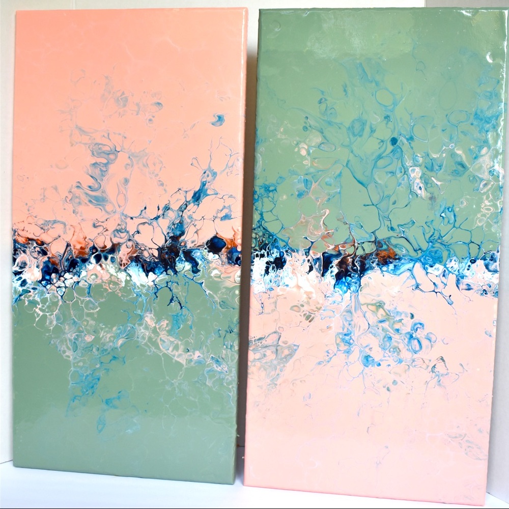 Pair of Acrylic paintings 12x24